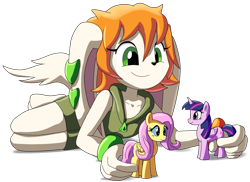 Size: 1373x999 | Tagged: safe, artist:goshaag, derpibooru import, fluttershy, twilight sparkle, twilight sparkle (alicorn), alicorn, pegasus, pony, bracelet, crossover, cute, female, figurine, finished version, freedom planet, mare, milla basset