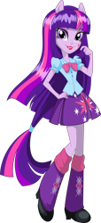 Size: 2500x5482 | Tagged: safe, artist:will290590, derpibooru import, twilight sparkle, equestria girls, lipstick, looking at you, ponied up, simple background, solo, transparent background, vector