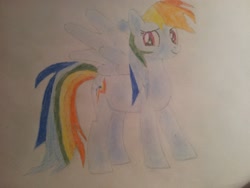 Size: 3264x2448 | Tagged: safe, rainbow dash, pegasus, pony, solo, traditional art