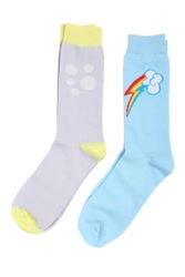 Size: 700x1049 | Tagged: safe, derpy hooves, rainbow dash, pegasus, pony, clothes, female, mare, merchandise, socks