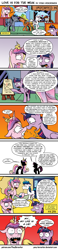 Size: 945x4075 | Tagged: safe, artist:pony-berserker, princess cadance, shining armor, twilight sparkle, twilight sparkle (alicorn), oc, oc:gemini, oc:silver sickle, oc:slipstream, oc:southern comfort, alicorn, pony, unicorn, comic, dialogue, female, i can't believe it's not idw, inminent suicide, mare, parody, rick and morty, shining armor is a goddamn moron, speech bubble, spittle, style emulation, twirick