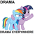 Size: 569x559 | Tagged: safe, rainbow dash, twilight sparkle, pegasus, pony, alicorn drama, alicorn drama drama, alicorn drama drama llama drama, image macro, metadrama, twiface