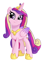 Size: 624x914 | Tagged: safe, artist:swasfews, princess cadance, alicorn, pony, crown, female, horn, mare, multicolored mane, solo