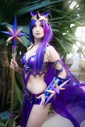 Size: 640x960 | Tagged: safe, artist:joannamaricosplay, derpibooru import, twilight sparkle, human, armor, armor skirt, clothes, cosplay, costume, irl, irl human, my little pony princess warriors, photo, skirt, solo, staff, unconvincing armor