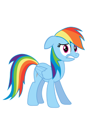 Size: 8268x11693 | Tagged: safe, artist:snipernero, rainbow dash, pegasus, pony, absurd resolution, floppy ears, gritted teeth, looking at you, simple background, solo, transparent background, vector