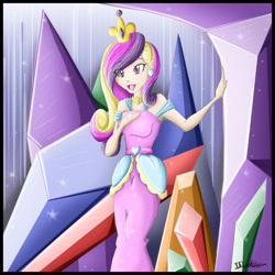 Size: 1024x1024 | Tagged: safe, artist:imotepnicholas, princess cadance, human, humanized, solo