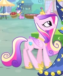 Size: 262x315 | Tagged: safe, screencap, amethyst star, princess cadance, sparkler, alicorn, pony, three's a crowd, cropped, female, mare, plot