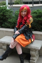 Size: 640x960 | Tagged: safe, artist:lochlan o'neil, sunset shimmer, human, cosplay, irl, irl human, photo, solo