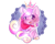 Size: 1615x1276 | Tagged: safe, artist:starl, princess cadance, alicorn, pony, blushing, filly, filly cadance, heart eyes, solo, wingding eyes