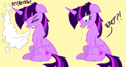 Size: 3724x1995 | Tagged: artist needed, safe, derpibooru import, twilight sparkle, twilight sparkle (alicorn), alicorn, pony, comic, dust, eyes closed, female, floppy ears, frown, mare, mucus, nose wrinkle, open mouth, sitting, sneezing, sneezing fetish, snot, wide eyes