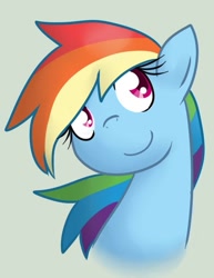 Size: 491x636 | Tagged: safe, artist:eeveeeatscocoa, rainbow dash, pegasus, pony, female, mare, simple background, solo