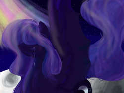 Size: 1024x768 | Tagged: safe, artist:vivianity, princess luna, alicorn, pony, crying, solo