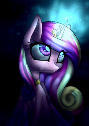 Size: 1600x2263 | Tagged: safe, artist:naattheart, princess cadance, alicorn, pony, cloak, clothes, glowing horn