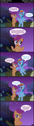 Size: 1424x5219 | Tagged: safe, artist:wildtiel, rainbow dash, scootaloo, pegasus, pony, comic, female, mare, wings