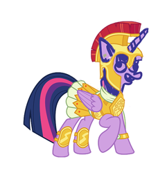 Size: 534x586 | Tagged: safe, derpibooru import, twilight sparkle, twilight sparkle (alicorn), alicorn, pony, scare master, 1000 hours in ms paint, clothes, costume, female, gladiator, mare, ms paint, skirt, solo