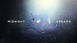 Size: 1920x1080 | Tagged: safe, artist:divideddemensions, artist:flizzick, artist:foxy-noxy, princess luna, alicorn, pony, night, particles, ponyville, pose, solo, vector, wallpaper