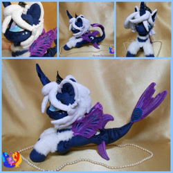 Size: 2000x2000 | Tagged: safe, artist:1stastrastudio, princess luna, seapony (g4), beads, collage, irl, photo, plushie, solo