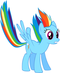 Size: 6000x7233 | Tagged: safe, artist:sairoch, rainbow dash, pegasus, pony, absurd resolution, simple background, transparent background, vector, windswept mane