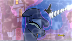 Size: 1280x738 | Tagged: safe, screencap, princess luna, alicorn, pony, do princesses dream of magic sheep, crying, eyes closed, solo