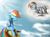 Size: 1752x1279 | Tagged: safe, artist:neko-me, rainbow dash, pegasus, pony, filly, filly rainbow dash, flag, solo