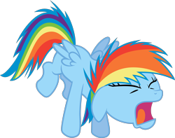 Size: 5815x4575 | Tagged: safe, artist:abion47, rainbow dash, pegasus, pony, absurd resolution, filly, screaming, simple background, transparent background, vector