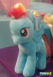 Size: 446x640 | Tagged: safe, rainbow dash, beanie (plushie), irl, official, photo, plushie, solo, toywiz, ty