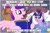 Size: 749x500 | Tagged: safe, princess cadance, twilight sparkle, unicorn twilight, alicorn, pony, unicorn, bed, bedtime story, blanket, book, bow, cadance's bedtime stories, chair, detailed background, dragon ball xenoverse 2, duo, duo female, exploitable meme, female, females only, filly, filly twilight sparkle, hair bow, hoof hold, horn, looking at each other, looking up, meme, multicolored mane, open mouth, pillow, pink coat, pink wings, purple coat, purple eyes, sitting, smiling, spread wings, text, wings, younger