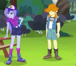 Size: 503x439 | Tagged: safe, screencap, princess luna, valhallen, vice principal luna, equestria girls, legend of everfree, boots, camp everfree outfits, cap, clothes, cropped, hat, jacket, shorts, socks