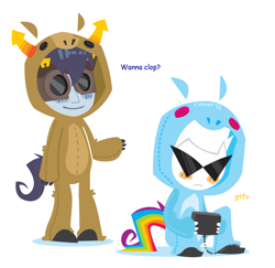 Size: 1054x1024 | Tagged: safe, artist:cancerlicious, rainbow dash, dirk strider, fursuit, homestuck, horuss zahhak