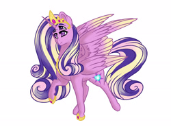 Size: 2300x1700 | Tagged: safe, artist:gigason, princess cadance, twilight sparkle, twilight sparkle (alicorn), alicorn, pony, fusion, gem fusion, multiple eyes, solo