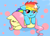 Size: 3300x2400 | Tagged: safe, artist:soulskey, fluttershy, rainbow dash, pegasus, pony, filly, sleeping