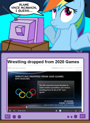 Size: 563x769 | Tagged: safe, rainbow dash, pegasus, pony, blue coat, exploitable meme, female, mare, multicolored mane, tv meme