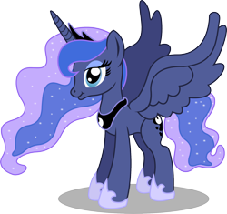 Size: 1800x1694 | Tagged: safe, artist:seahawk270, princess luna, alicorn, pony, female, figure, funko mystery minis, simple background, solo, spread wings, style emulation, transparent background, vector