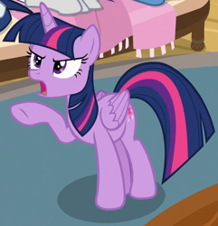 Size: 544x564 | Tagged: safe, screencap, night light, shining armor, twilight sparkle, twilight sparkle (alicorn), twilight velvet, alicorn, pony, unicorn, once upon a zeppelin, angry, cropped, female, mare, pointing, solo focus