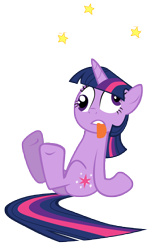 Size: 7000x11000 | Tagged: safe, artist:tardifice, derpibooru import, twilight sparkle, unicorn twilight, unicorn, feeling pinkie keen, absurd resolution, circling stars, derp, dizzy, simple background, solo, tongue out, transparent background, vector