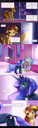 Size: 600x2000 | Tagged: safe, artist:imdrunkontea, derpibooru import, princess celestia, princess luna, sunset shimmer, twilight sparkle, twilight sparkle (alicorn), alicorn, pony, comic:the reunion, comic, dialogue, female, mare, reunion, the prodigal sunset