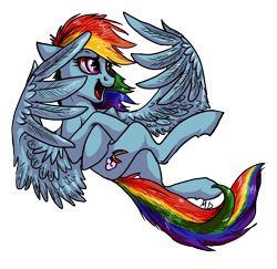 Size: 1546x1500 | Tagged: safe, artist:gonedreamer, rainbow dash, pegasus, pony, female, mare, open mouth, simple background, solo, transparent background, upside down