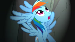 Size: 1280x720 | Tagged: safe, artist:invalid nickname, edit, screencap, rainbow dash, pegasus, pony, wat, wing ears, wings