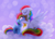 Size: 800x578 | Tagged: safe, artist:namiwami, rainbow dash, oc, pegasus, pony, cloud, crying, mother, prism rain