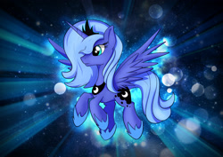 Size: 3508x2480 | Tagged: safe, artist:conniethecasanova, artist:flamevulture17, edit, princess luna, alicorn, pony, high res, s1 luna, solo, wallpaper, wallpaper edit