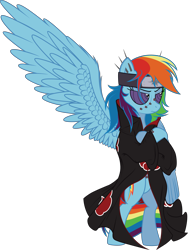 Size: 3375x4482 | Tagged: safe, artist:macethebarrowslord, rainbow dash, pegasus, pony, akatsuki, naraka path, naruto, pain, pain (naruto)