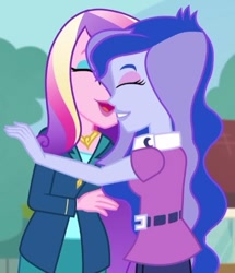 Size: 423x493 | Tagged: safe, screencap, dean cadance, princess cadance, princess luna, vice principal luna, equestria girls, friendship games, cropped