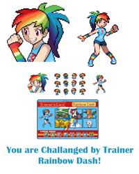 Size: 515x644 | Tagged: safe, artist:0rcv0, rainbow dash, crossover, humanized, nintendo, pokémon, trainer card