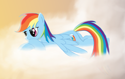 Size: 1793x1143 | Tagged: safe, artist:crusierpl, rainbow dash, pegasus, pony, cloud, cloudy, palindrome get