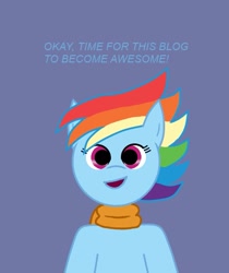 Size: 629x750 | Tagged: safe, rainbow dash, pegasus, pony, blue coat, cyborg 009, female, mare, multicolored mane