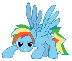 Size: 804x682 | Tagged: safe, artist:blackwater627, rainbow blitz, rainbow dash, pegasus, pony, blue coat, female, mare, multicolored mane, rule 63, solo