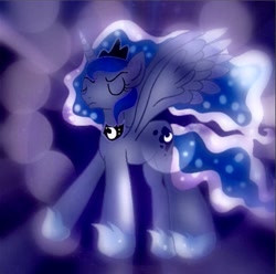 Size: 621x616 | Tagged: safe, artist:doraemonfan4life, princess luna, alicorn, pony, eyes closed, female, mare, solo