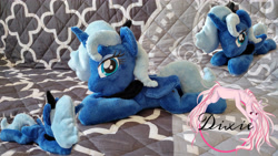 Size: 5312x2988 | Tagged: safe, artist:dixierarity, princess luna, alicorn, pony, absurd resolution, irl, of the night, photo, plushie, princess