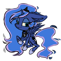 Size: 900x900 | Tagged: safe, artist:creepyfreddy, princess luna, alicorn, pony, simple background, solo, transparent background