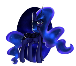 Size: 4000x3500 | Tagged: safe, artist:harmony134, princess luna, alicorn, pony, missing accessory, simple background, solo, transparent background